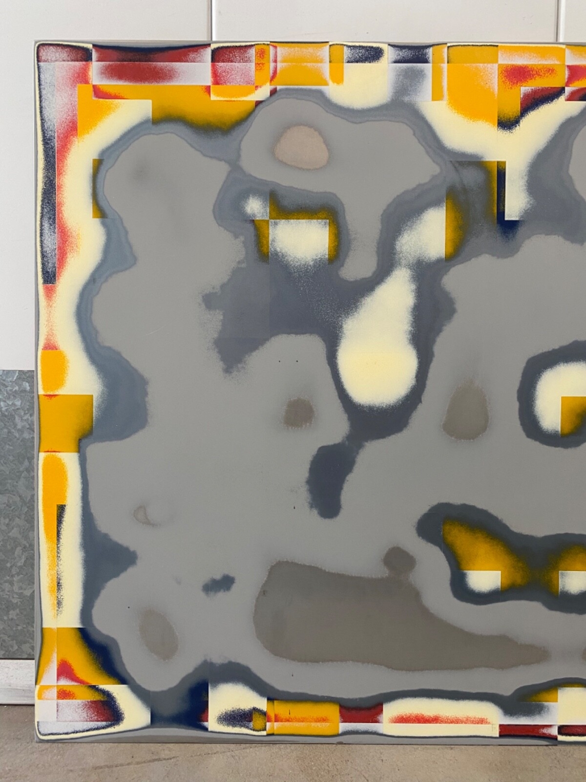 Daniel Aksten | RARE Contemporary Modern Hard Edge Abstract Cubist Oil ...