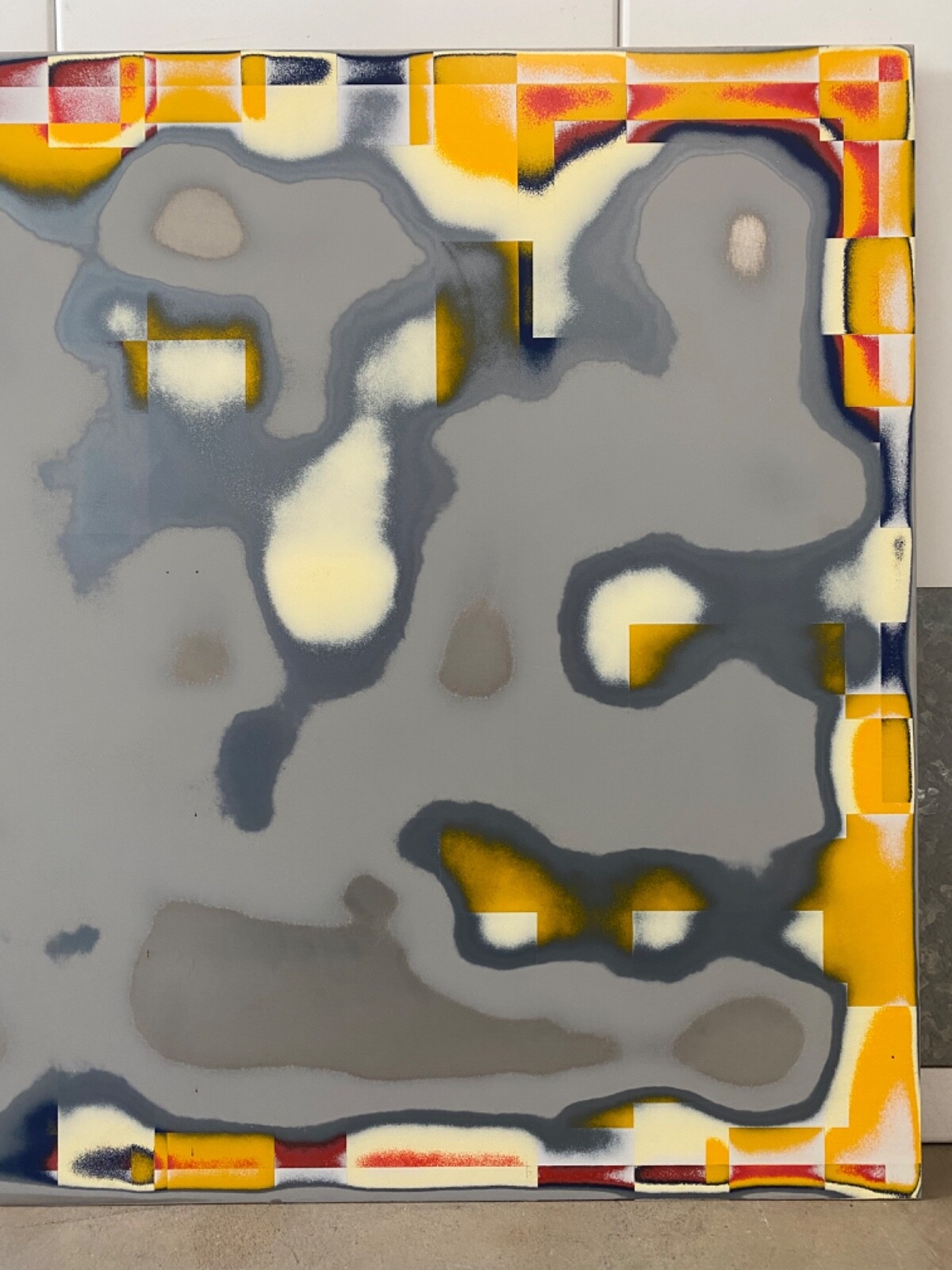 Daniel Aksten | RARE Contemporary Modern Hard Edge Abstract Cubist Oil ...