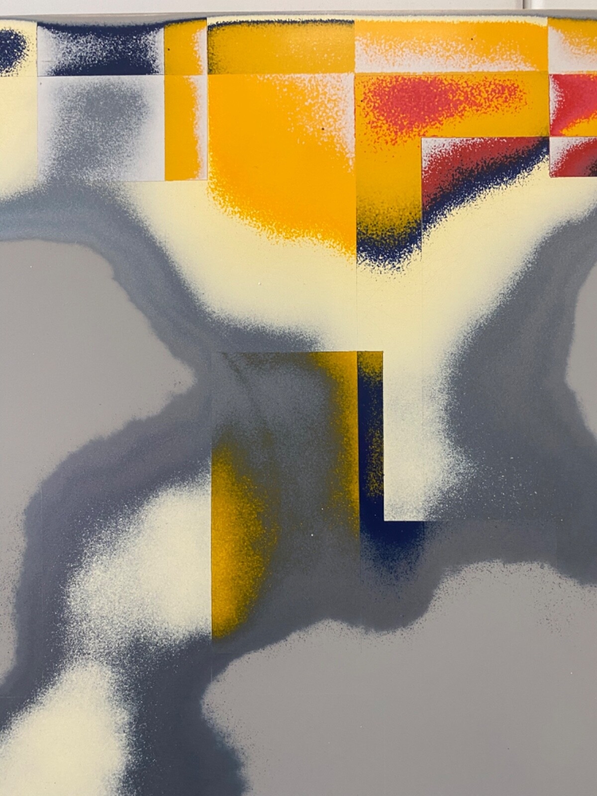 Daniel Aksten | RARE Contemporary Modern Hard Edge Abstract Cubist Oil ...
