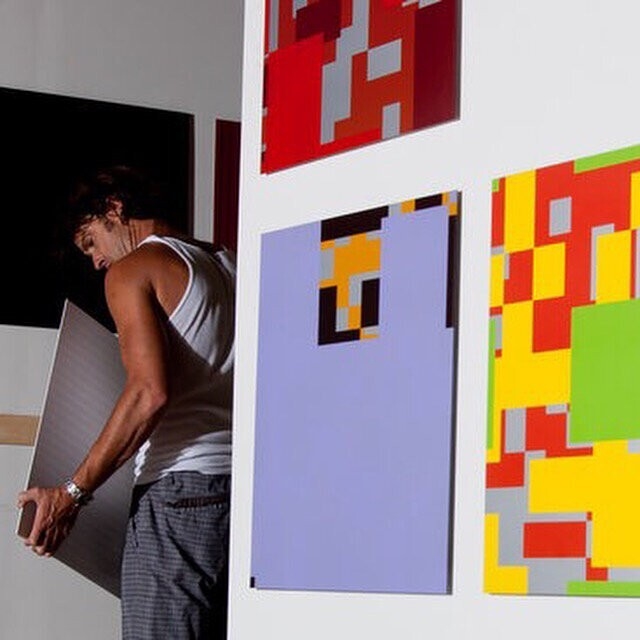 Daniel Aksten | RARE Contemporary Modern Hard Edge Abstract Cubist Oil ...