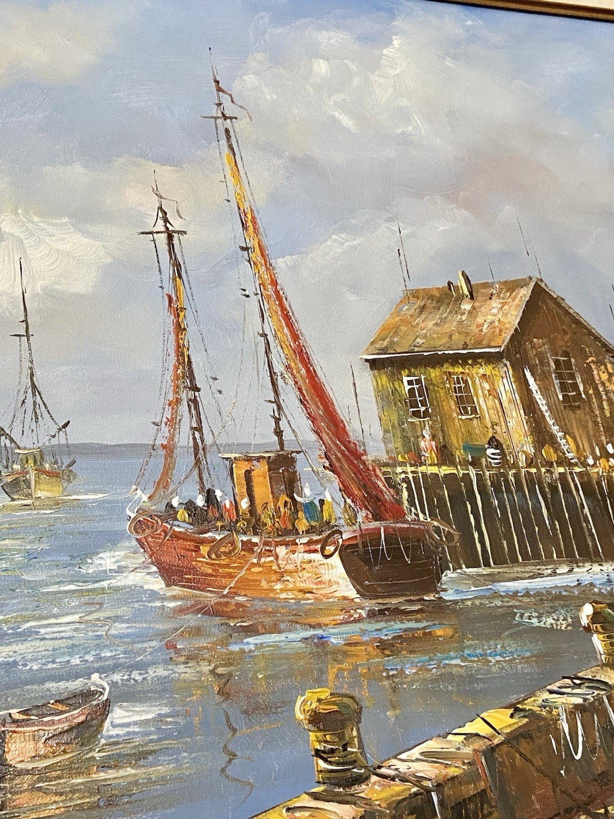 Brian Roche | Harbor Dock Nautical Scene (1960s) | MutualArt