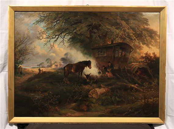 Thomas George Cooper | Gypsies in Landscape, 1892 (1800 - 1899) | MutualArt