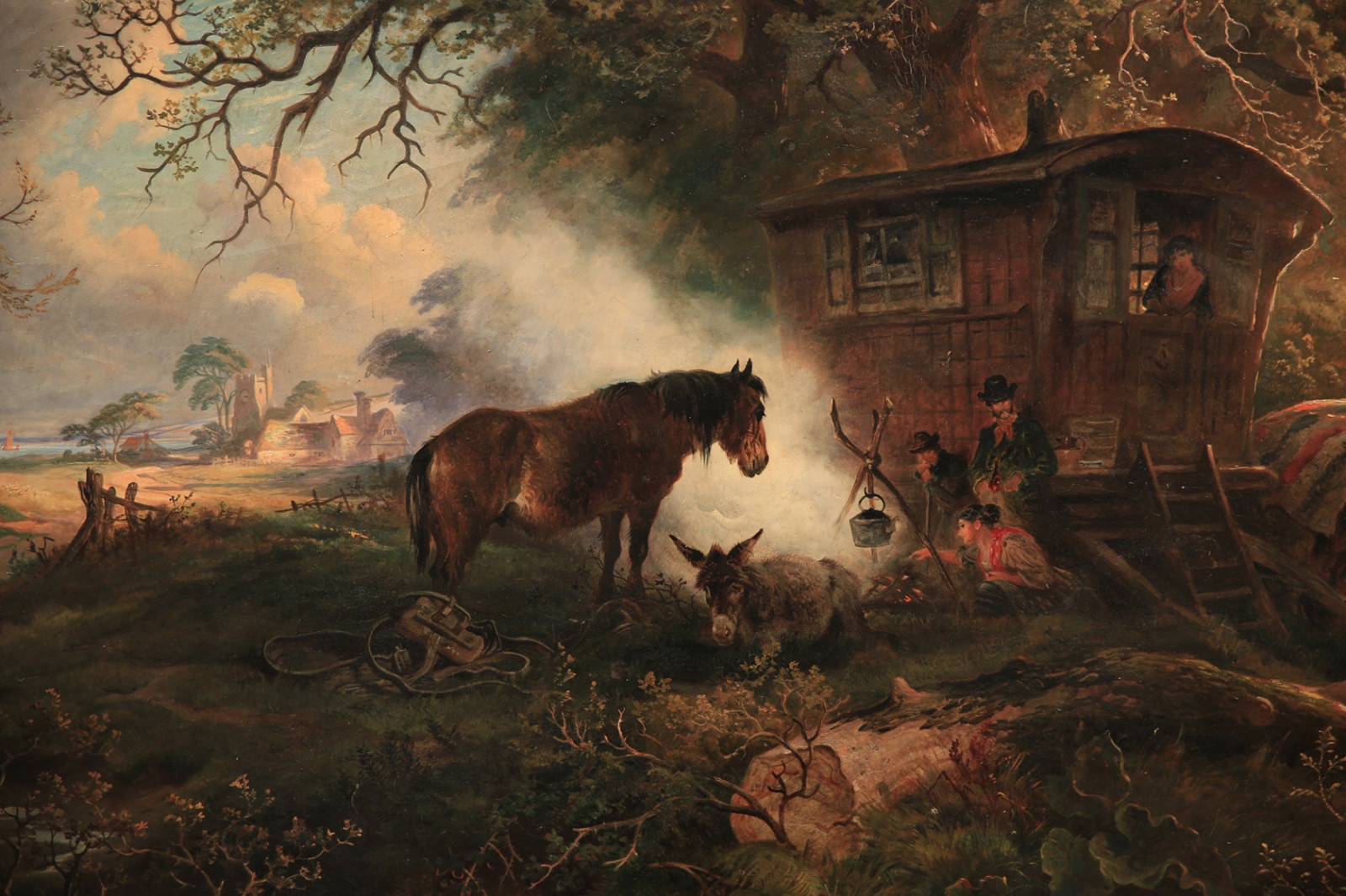 Thomas George Cooper | Gypsies in Landscape, 1892 (1800 - 1899) | MutualArt