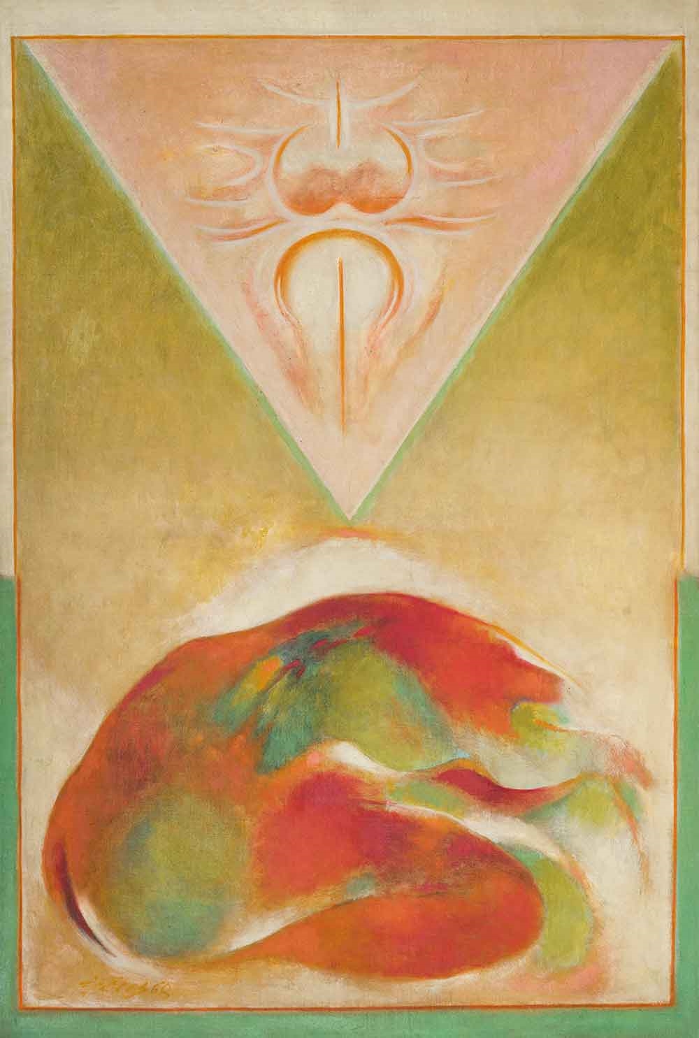 Ghulam Rasool Santosh | Untitled (Pyramid (1968) | MutualArt