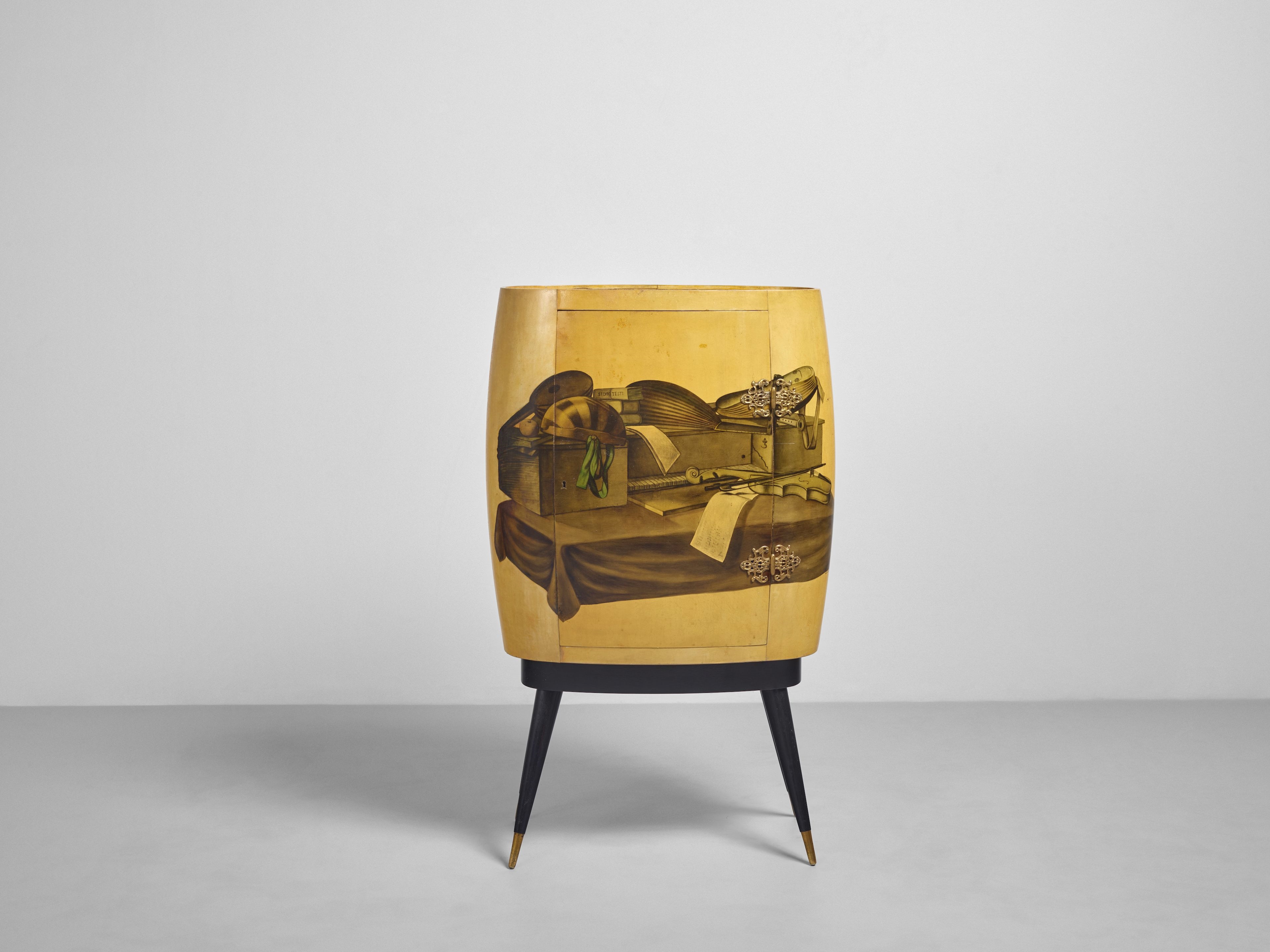 Aldo Tura | Illuminated Cocktail Cabinetcirca 1960ebonized wood ...