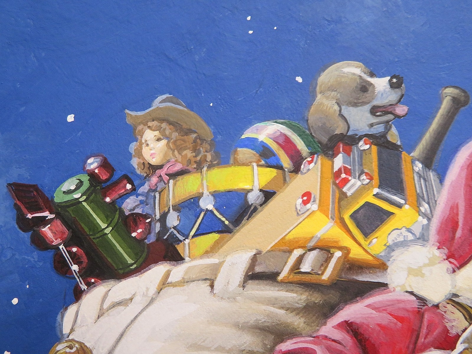 Tom Newsom | Santa Claus Painting Original Vintage Christmas Santa with ...