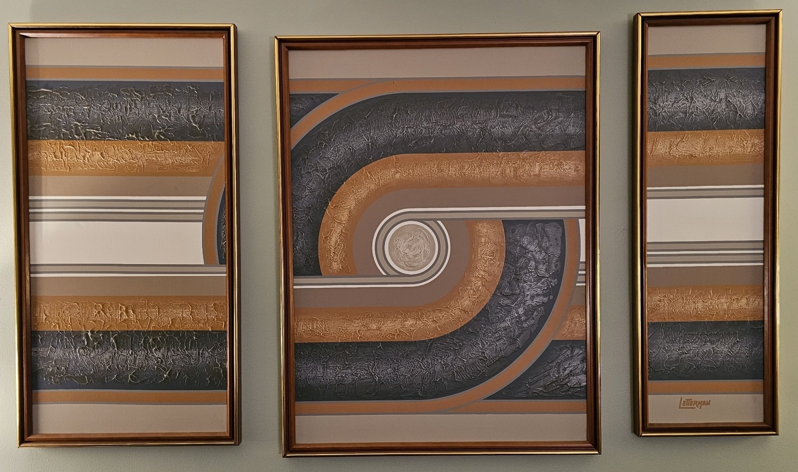 Letterman | Vintage LETTERMAN Triptych 1970s / 80s 3 panel artwork ...