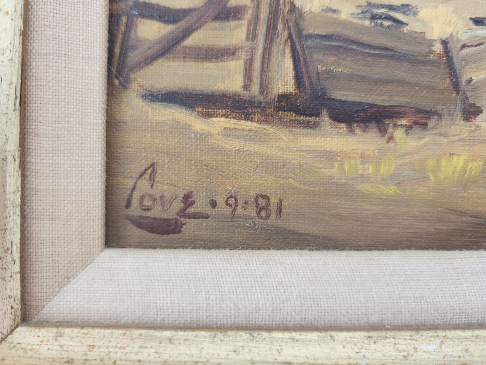 Ralph Love | Original 1981 Oil Painting of a California Barn Scene ...