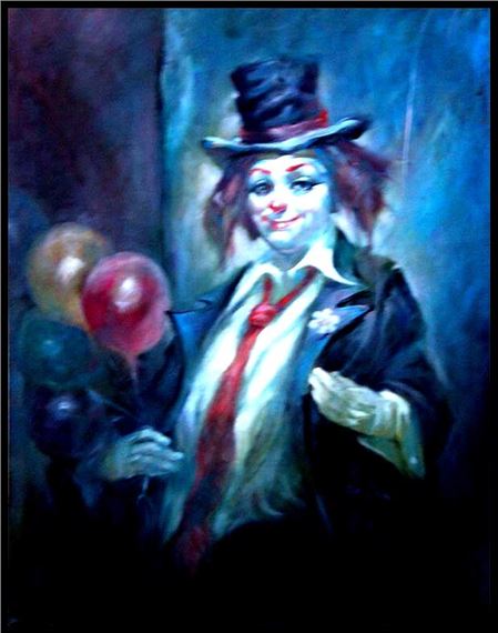 Julian Ritter | Clown with Balloons (1990 - 1999) | MutualArt