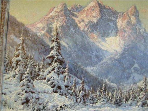 Laszlo Neogrady | WINTER MOUNTAIN LANDSCAPE (1900 - 1949) | MutualArt