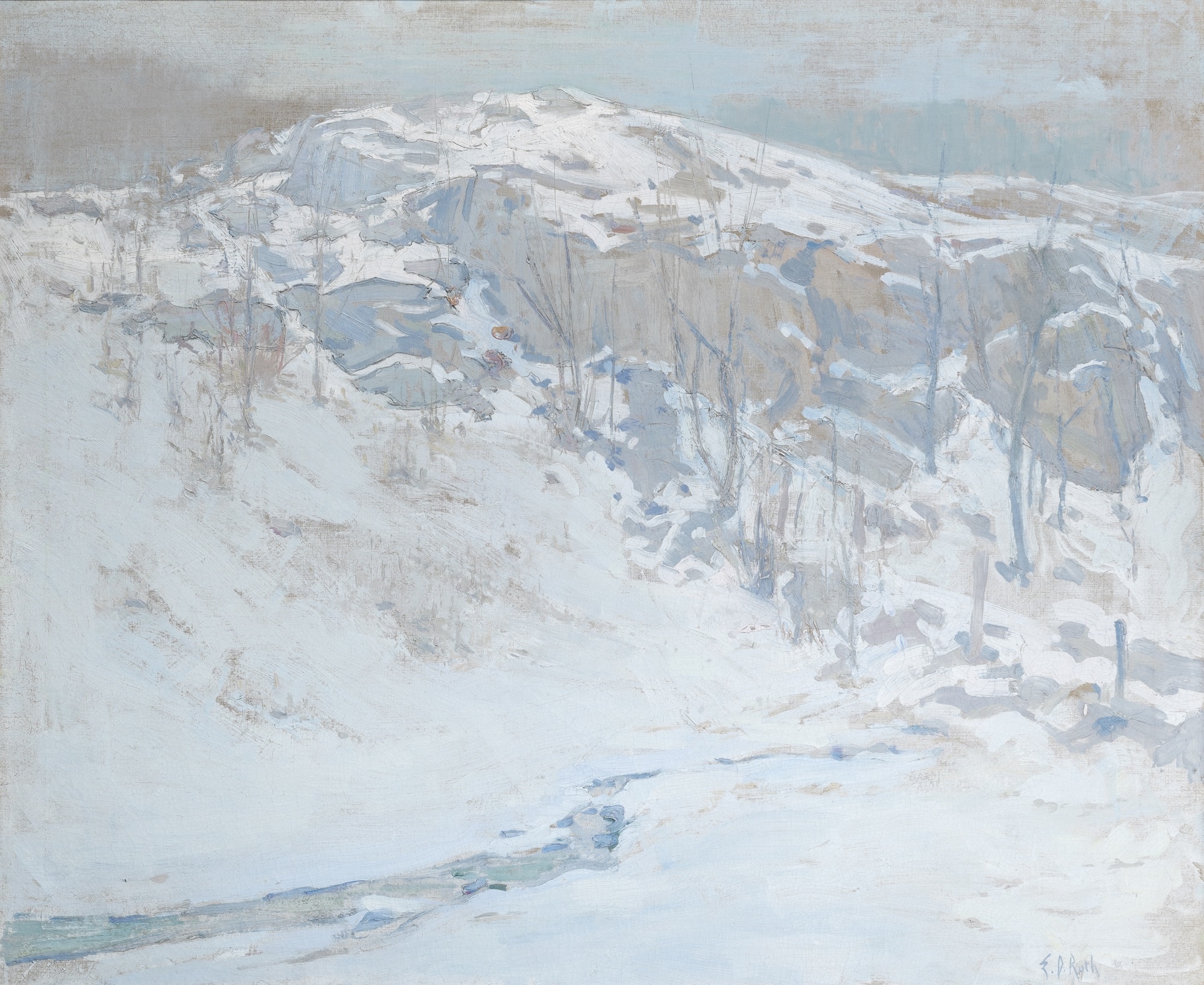 Ernest David Roth | The Ledge, Central Park, Winter | MutualArt