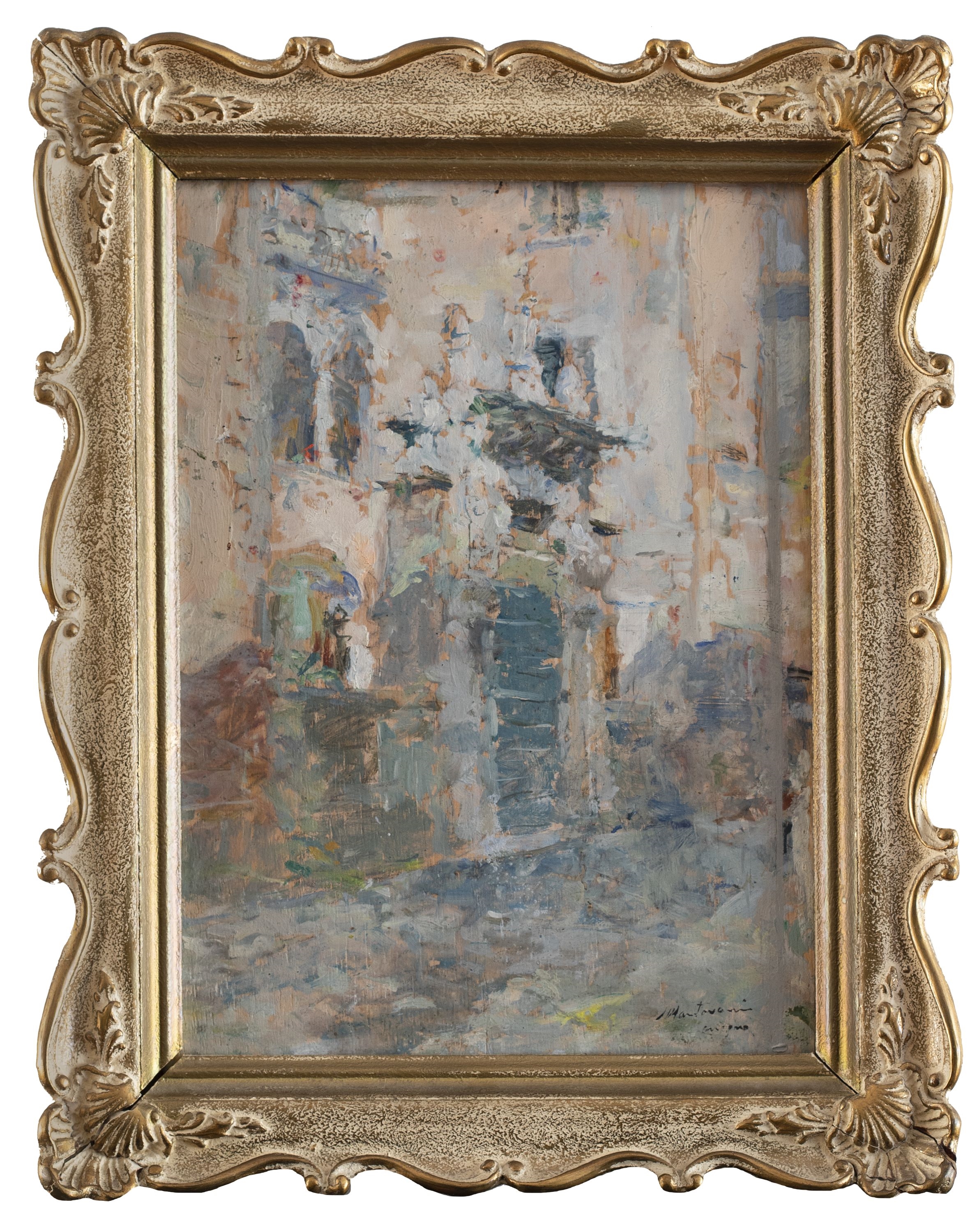 Luigi Mantovani | Ricón de una calle italiana | MutualArt