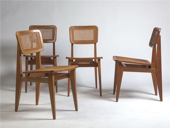 Marcel Gascoin | Suite de 4 tabourets Trèfle, circa 1950 (ca. 1950