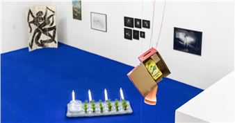 Installation view of Victor Grippo exhibition at Ruth Benzacar Galería de Arte.