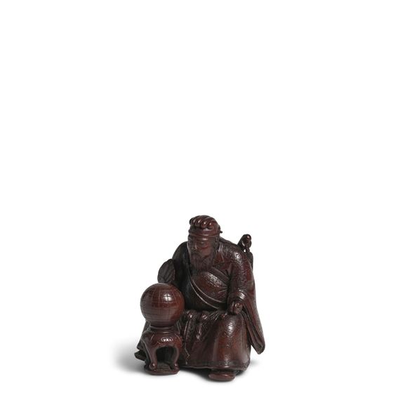 Meikeisai Hojitsu | Netsuke of a Chinese Warrior (19th Century) | MutualArt