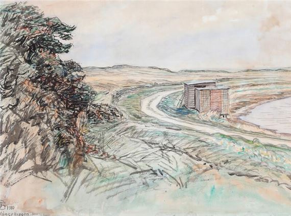 Fritz Syberg | The Syberg family's summer houses at Fynshoved, Hønsekrogen (1910) | MutualArt
