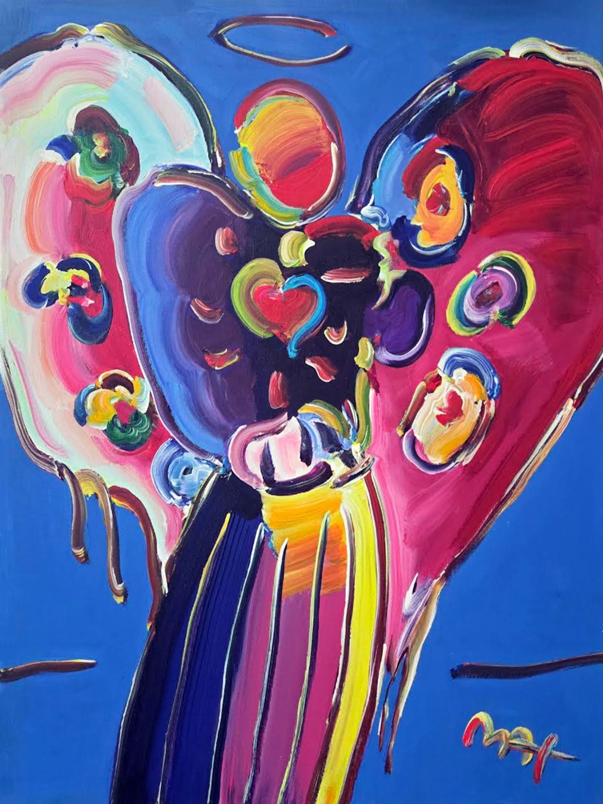 Peter Max | ANGEL WITH HEART VER IV | MutualArt