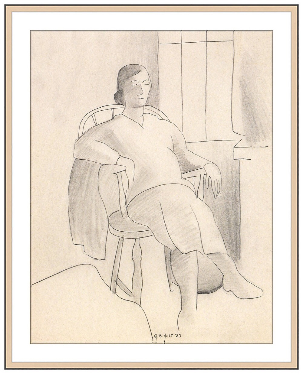 George Copeland Ault | Portrait Of Artist's Wife (1923) | MutualArt