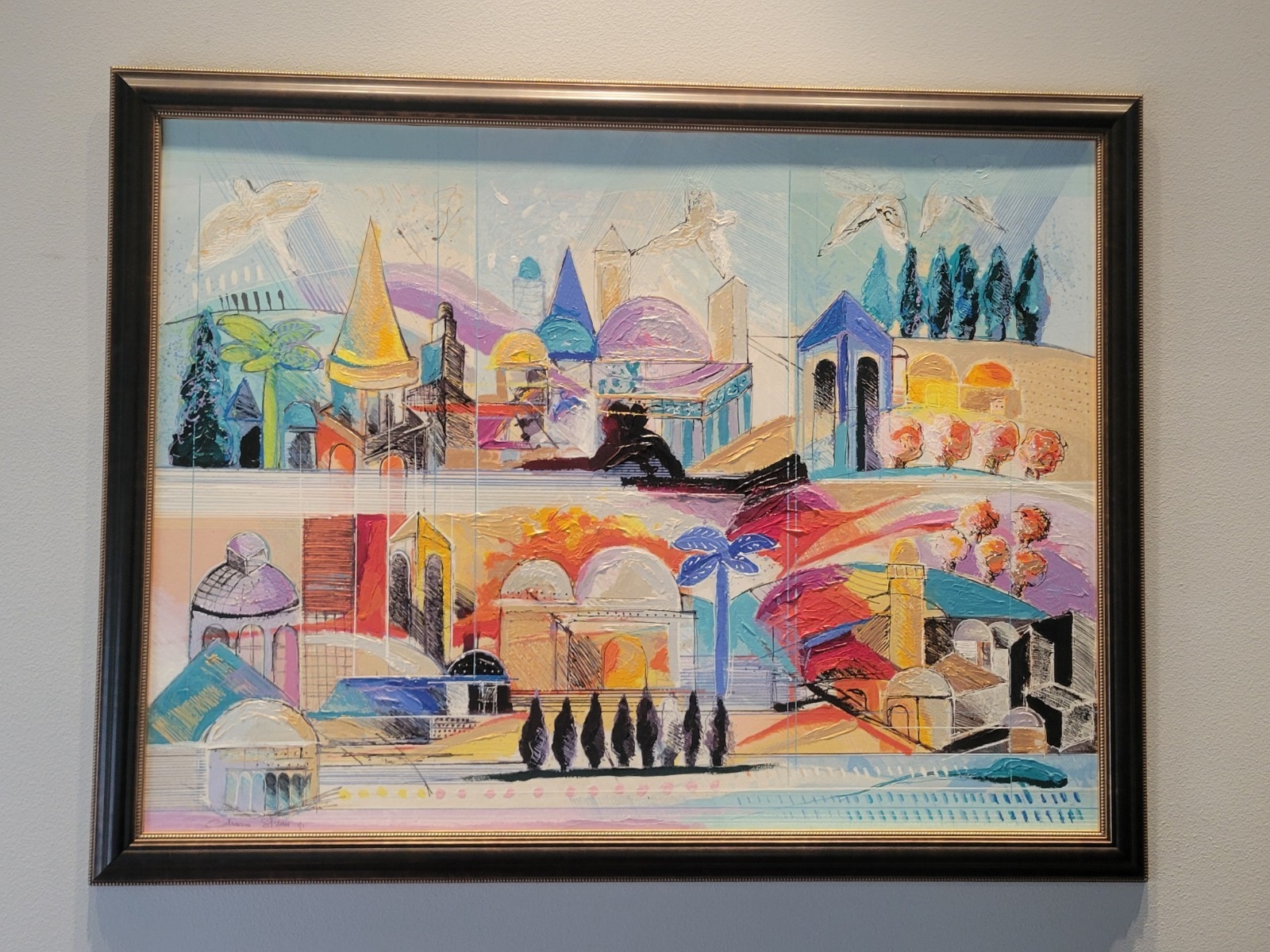 Calman Shemi | Original Painting by Calman Shemi signed, large 53.25 ...