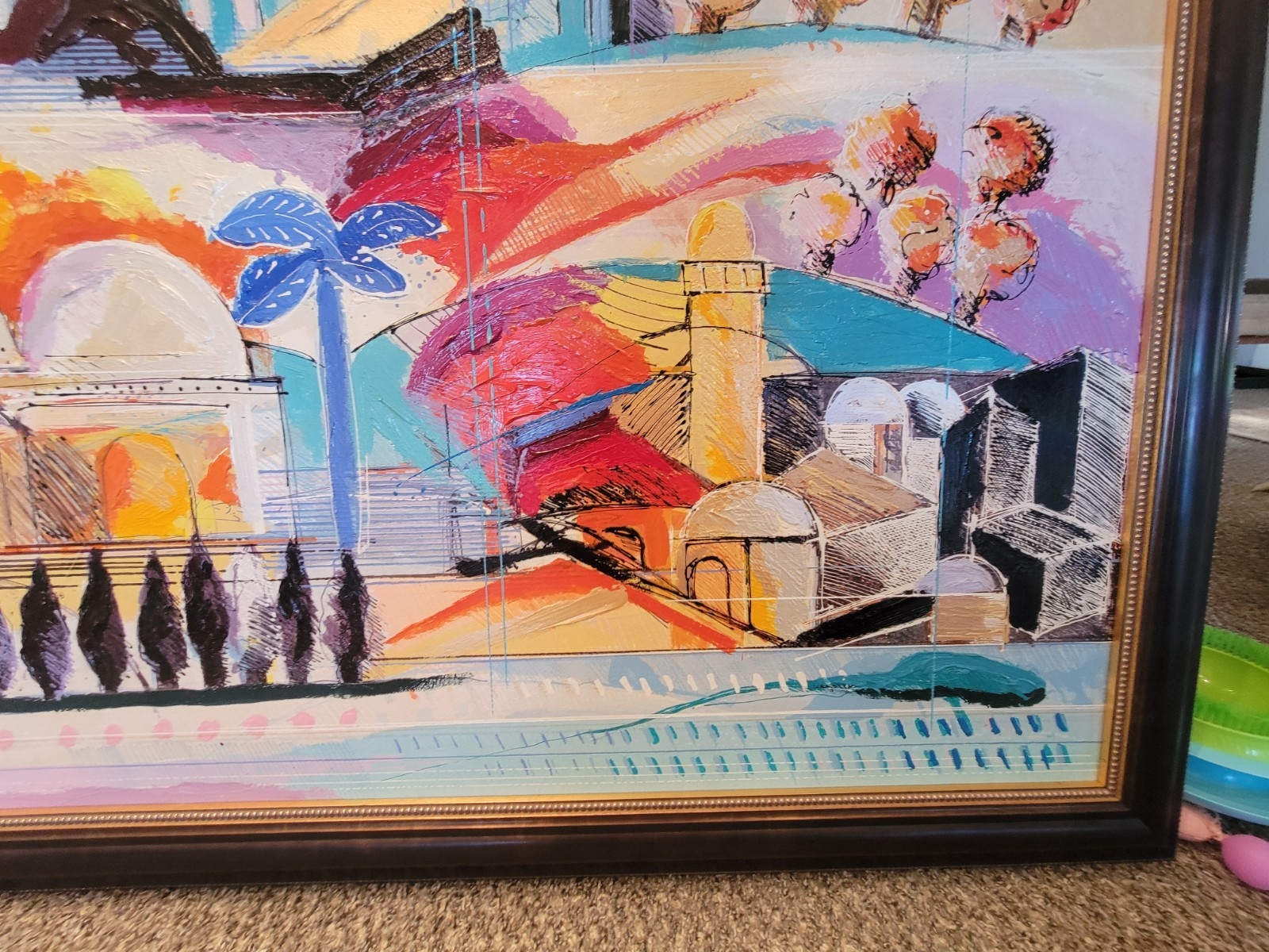 Calman Shemi | Original Painting by Calman Shemi signed, large 53.25 ...