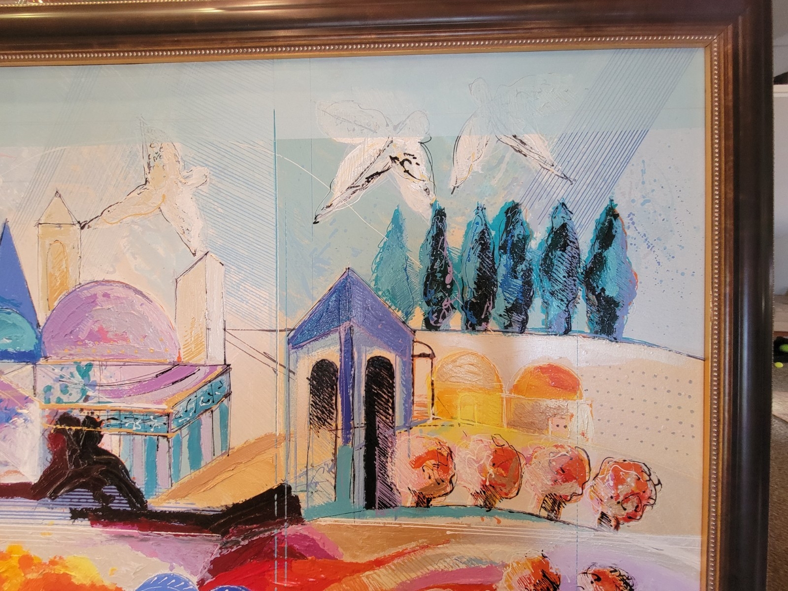Calman Shemi | Original Painting by Calman Shemi signed, large 53.25 ...