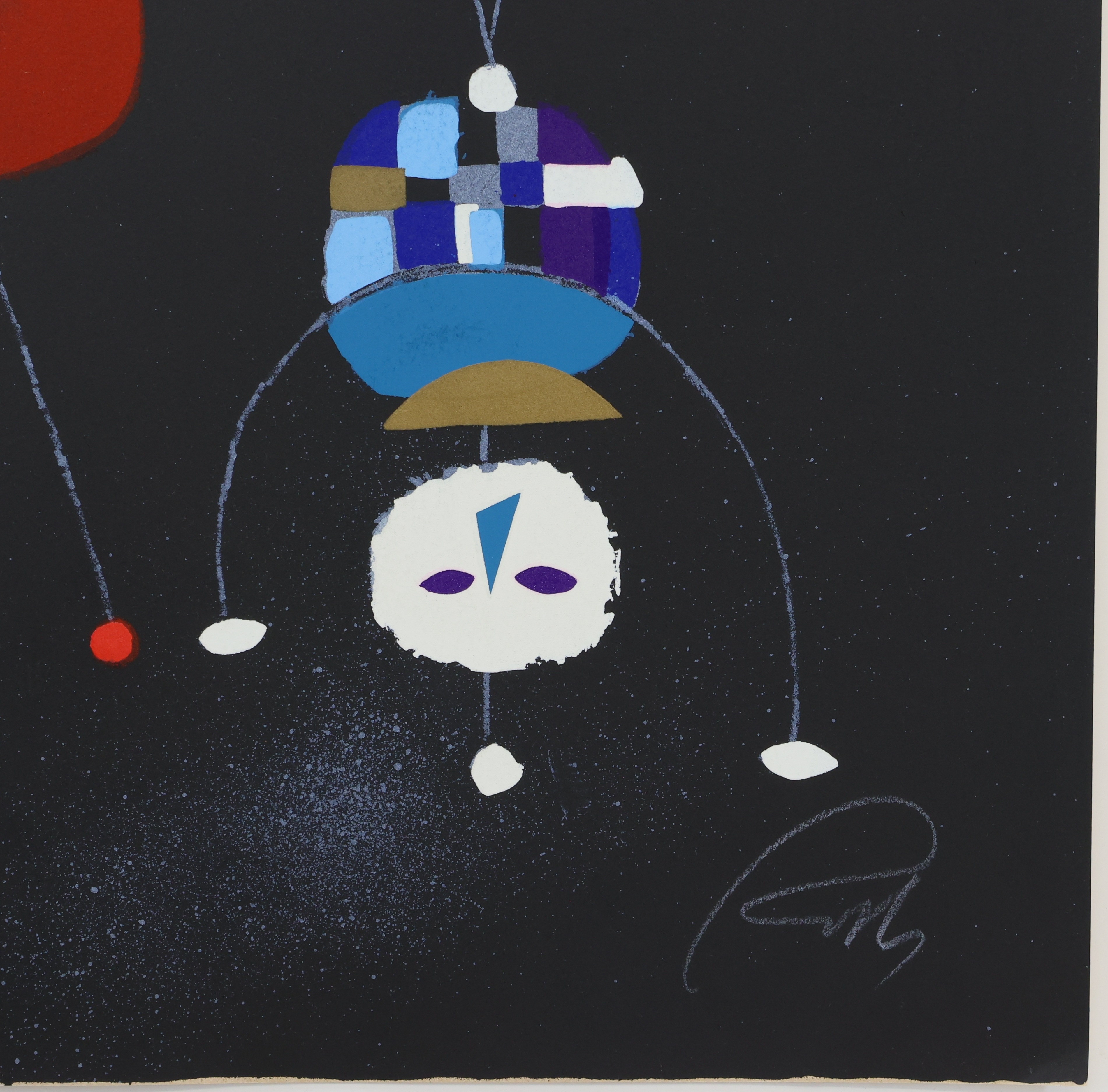 Wolfgang Roth | Circus themed screen print of acrobats | MutualArt