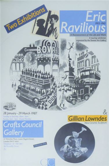 Eric Ravilious | original promotional poster for an exhibition held at ...