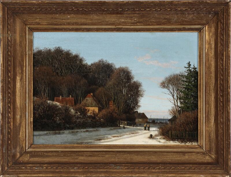 Edvard Michael Jensen | View from Skovshoved on a winterday with a blue ...