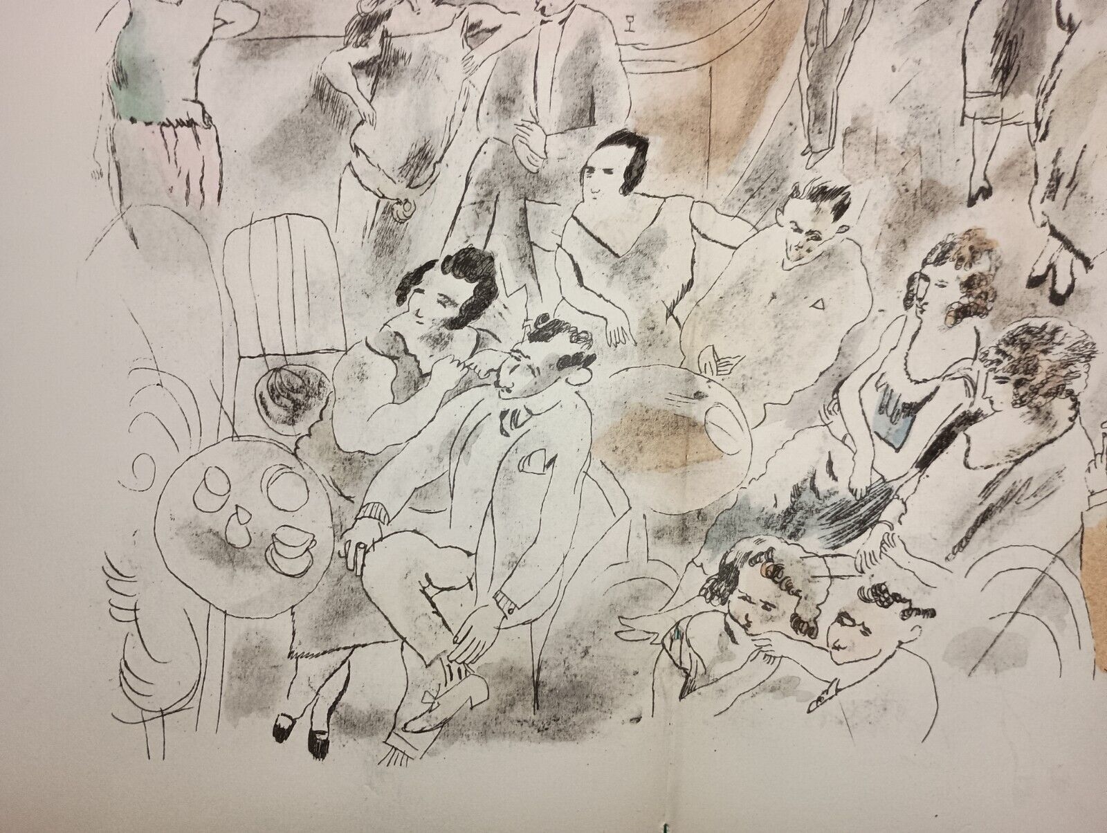 Jules Pascin | Paris Nightlife - Bar Scene (1925) | MutualArt