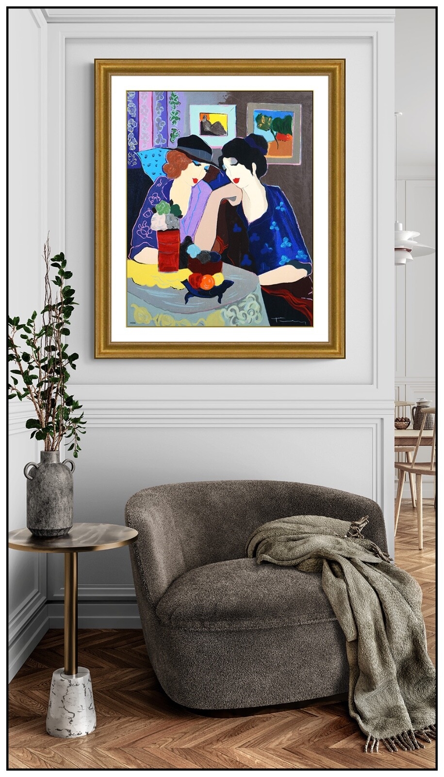 Itzchak Tarkay | Duo In Reflection | MutualArt
