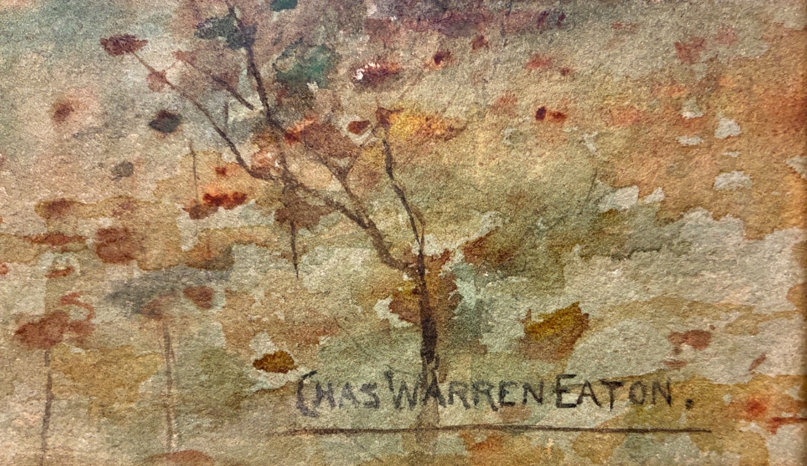 Charles Warren Eaton | Tonalist Sunset Watercolor | MutualArt