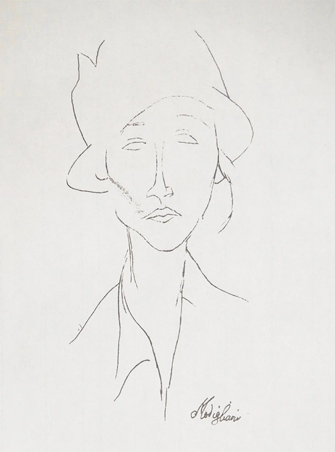 Amedeo Modigliani | Portrait of a Woman with a Hat, 1918-1919 (1981 ...