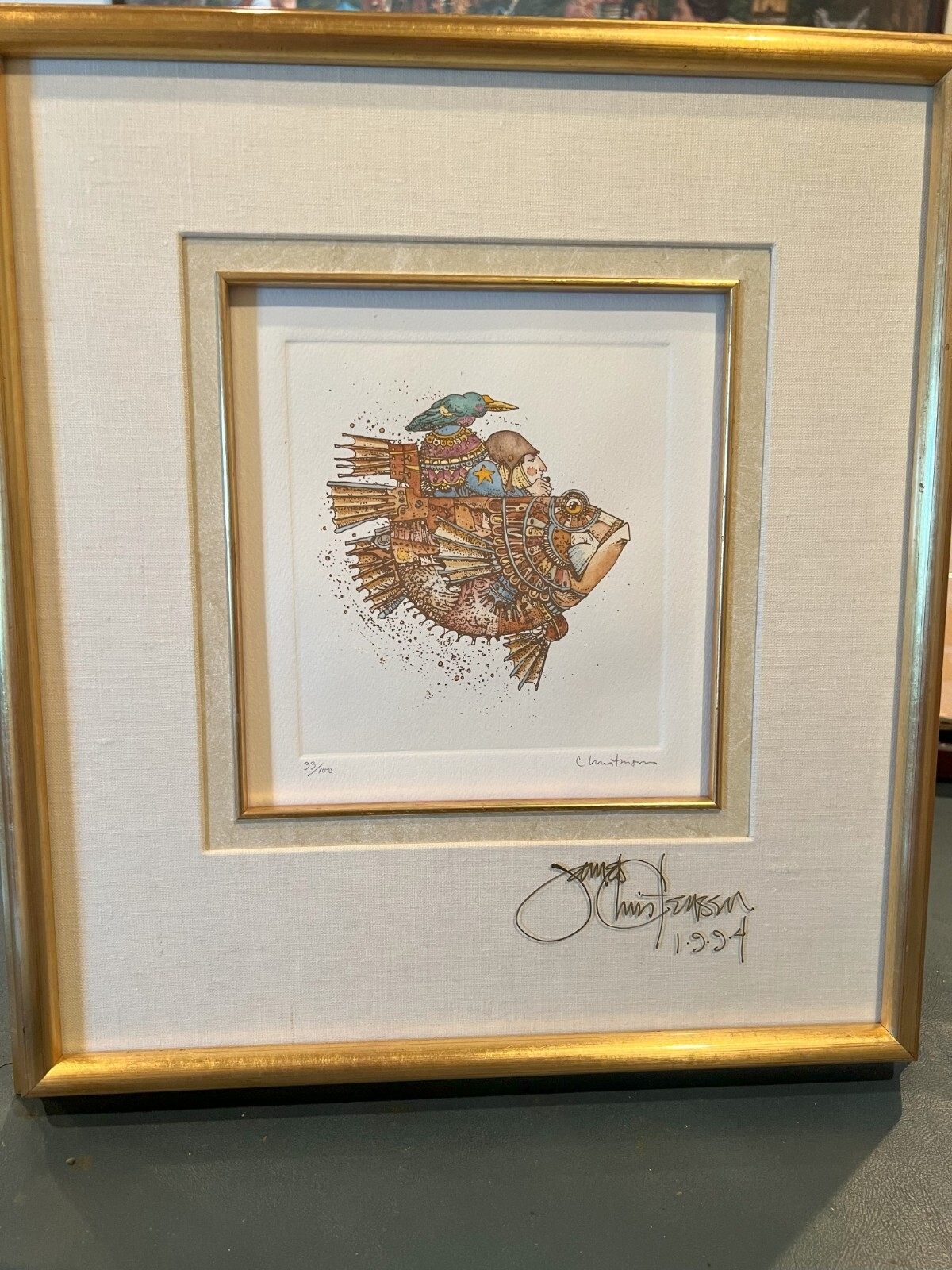 James C. Christensen | Mechanical Fish (1989) | MutualArt