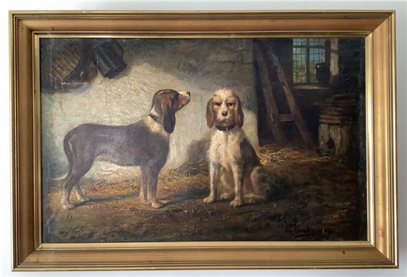 Null Zero | Portrait of hunting dogs in the kennel (Circa 1876) | MutualArt
