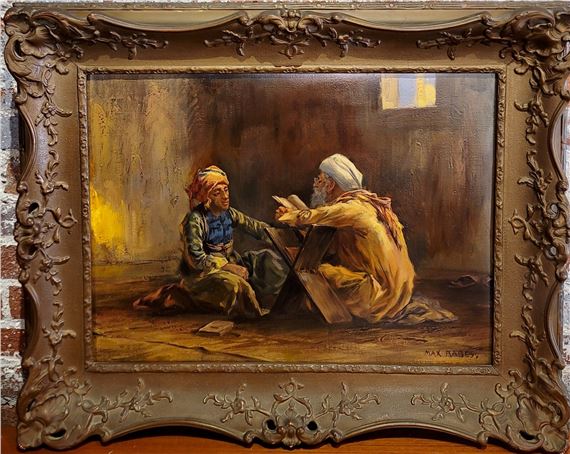 Max Rabes | Old Patriarch reading the Koran to a young man (1890s ...