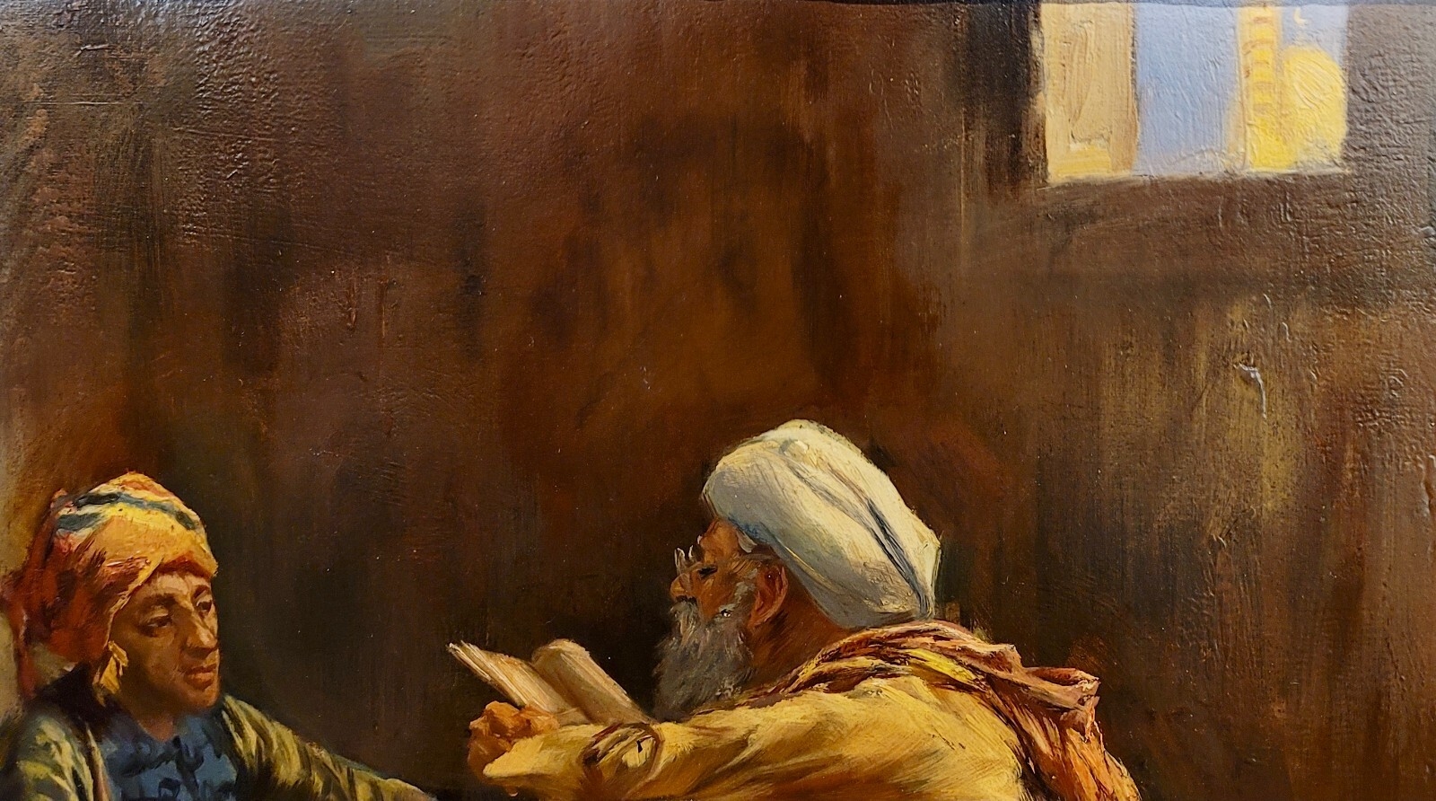 Max Rabes | Old Patriarch reading the Koran to a young man (1890s ...