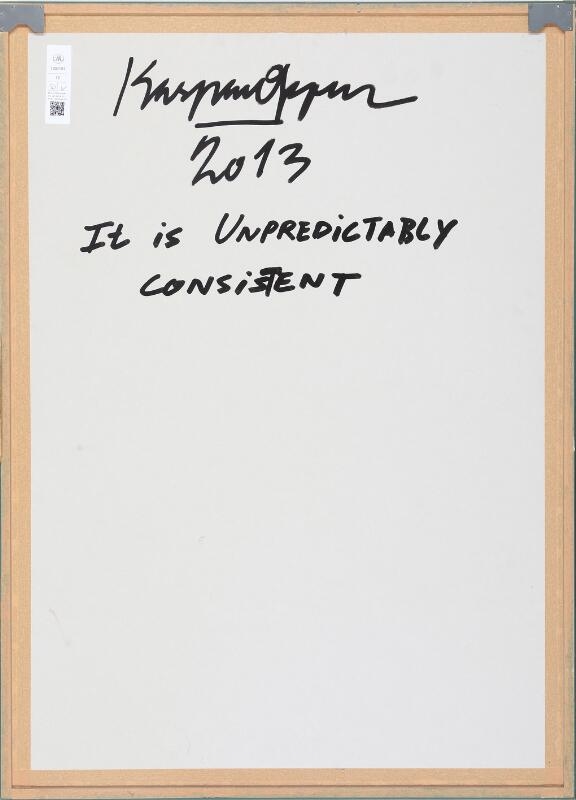 Kaspar Oppen Samuelsen | It is unpredictably consistent (2013) | MutualArt