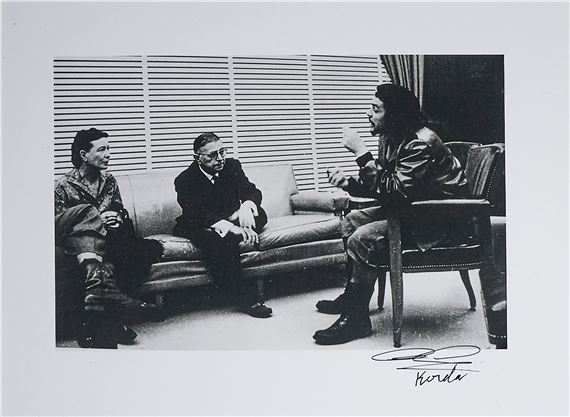Che Guevara, Simone De Beauvoir and Jean Paul Satre, Havana 1960 - Alberto Korda