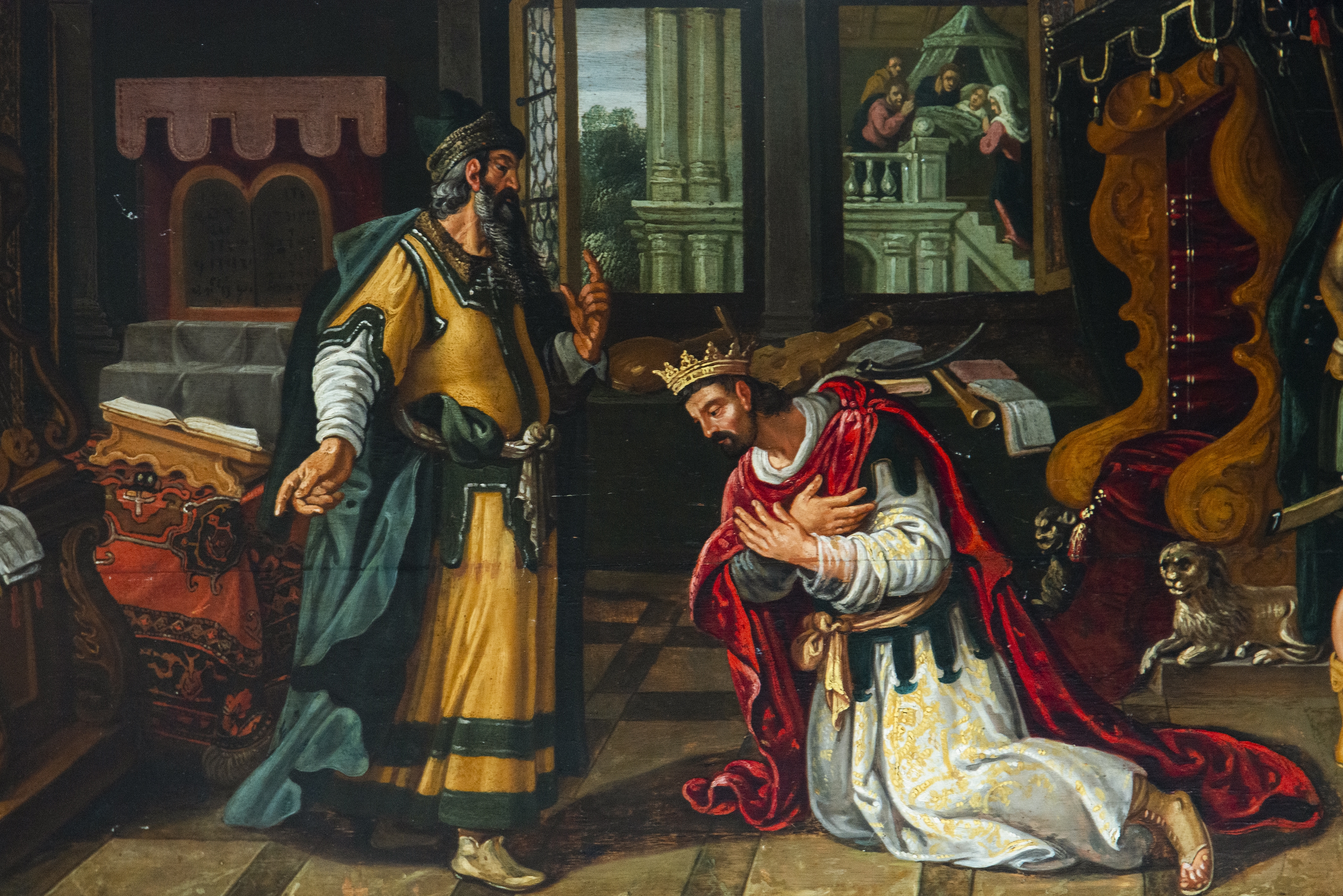 Dutch School, 17th Century | El profeta Natán reprende al rey David ...