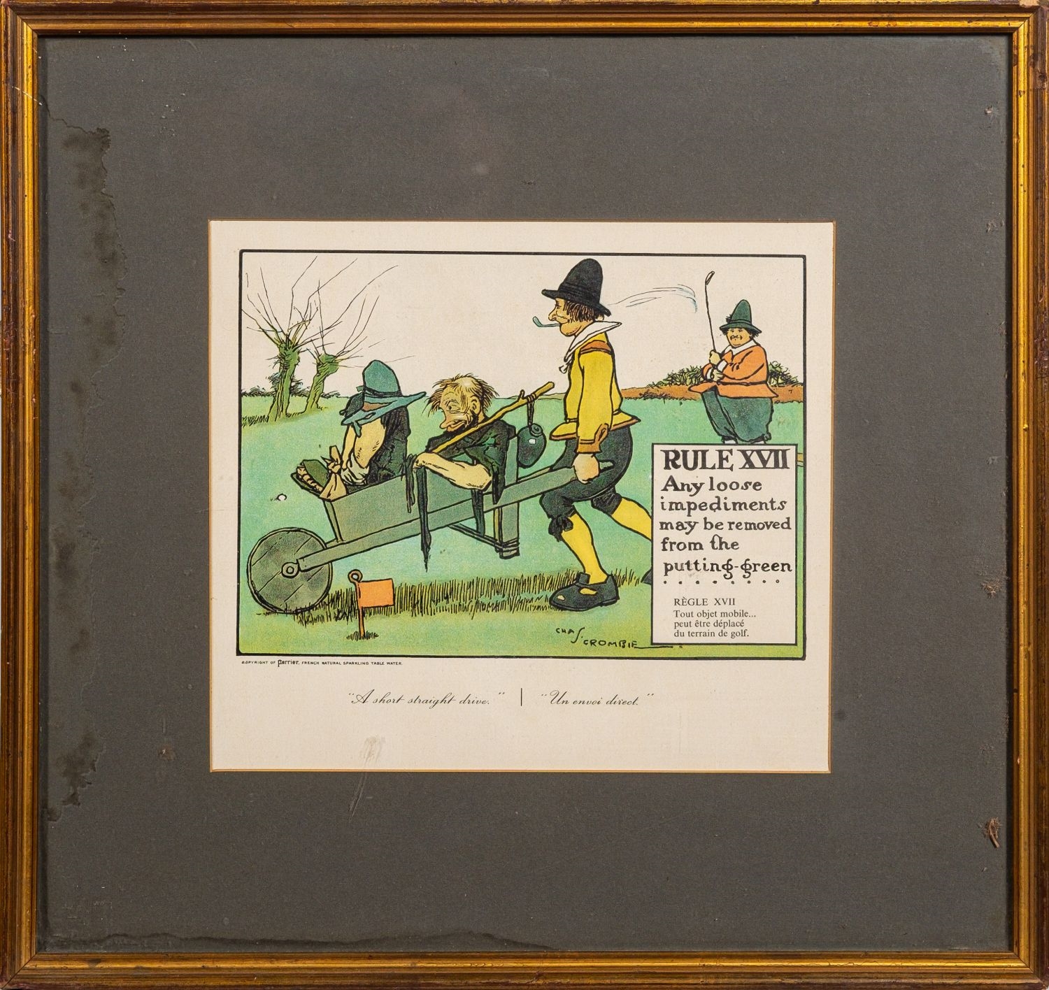 Charles Crombie | The Rules of Golf, two drawings and three prints by ...