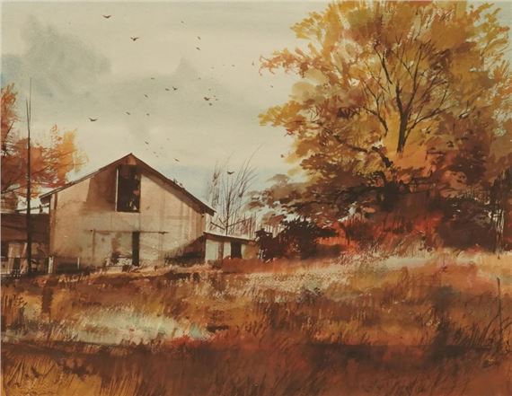 Barn in Autumn - John Conrad Berkey
