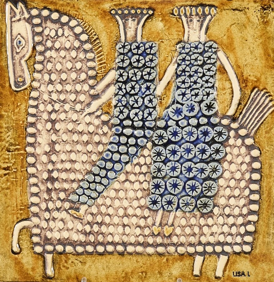 Lisa Larson | WALL RELIEF SCULPTURE, Ryttare | MutualArt
