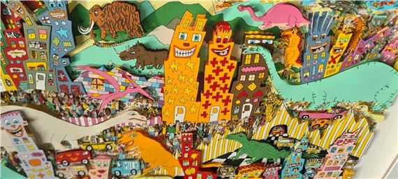James Rizzi | When the Dinosaurs Return (1993) | MutualArt