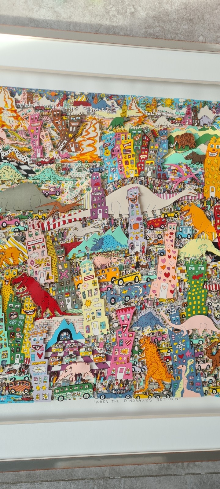 James Rizzi | When the Dinosaurs Return (1993) | MutualArt