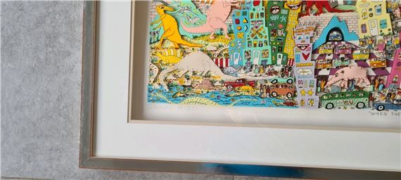 James Rizzi | When the Dinosaurs Return (1993) | MutualArt