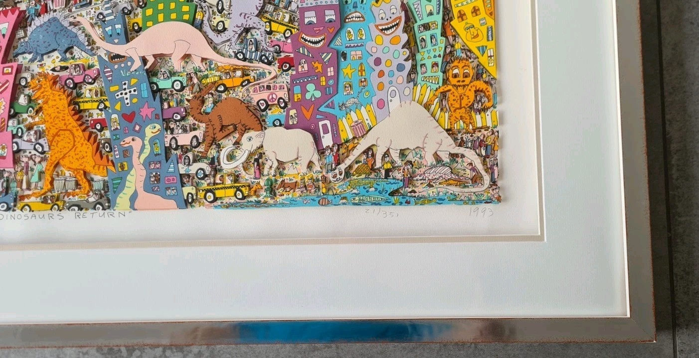 James Rizzi | When the Dinosaurs Return (1993) | MutualArt
