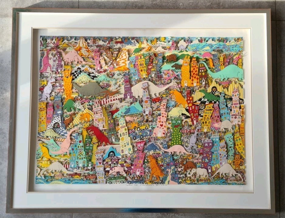 James Rizzi | When the Dinosaurs Return (1993) | MutualArt