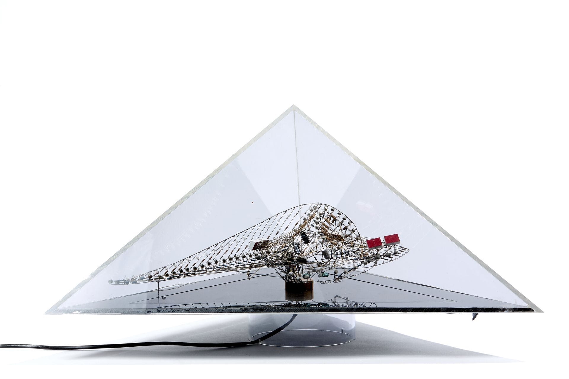 Alain Le Boucher | Untitled Free-form light sculpture in a triangular ...