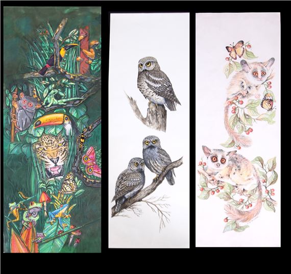 Lisa Halstead | BUSHBABIES ON BRANCHES | MutualArt