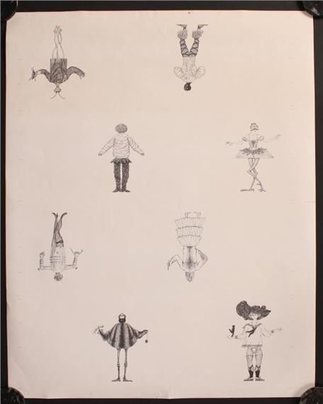 Melange Funeste　Edward Gorey Edward Gorey | Le Melange Funeste Uncut Leaf | MutualArt